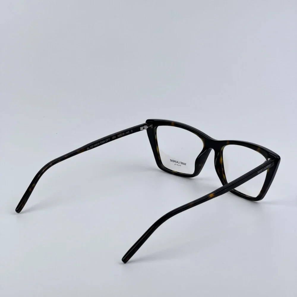 Saint Laurent SL737 MICA THIN OPT 002 BRAND NEW Eyeglasses Dark Havana Unisex